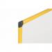 Bi-Office Ultrabrite Magnetic Lacquered Steel Whiteboard Yellow Aluminium Frame 900x600mm MA0315177 68545BS