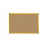 Bi-Office Ultrabrite Cork Noticeboard Yellow Aluminium Frame 600x900mm - CA0311721 68559BS