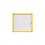 Bi-Office Ultrabite Magnetic Lockable Whiteboard Display Case Yellow Aluminium Frame 6 x A4 720x674mm - VT6201601511 68573BS