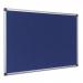 Bi-Office Maya Blue Felt Noticeboard Double Sided Aluminium Frame 900x600mm - FA0343750 68629BS