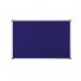 Bi-Office Maya Blue Felt Noticeboard Double Sided Aluminium Frame 900x600mm - FA0343750 68629BS