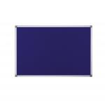 Bi-Office Maya Blue Felt Noticeboard Double Sided Aluminium Frame 900x900mm - FA4143750 68636BS
