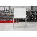 Bi-Office Desk with Magnetic Laquered Steel Whiteboard 1200x900mm Silver - SD162606 68657BS