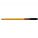 Bic Orange Ballpoint Pen 0.8mm Tip 0.30mm Line Black (Pack 20) - 1199110114 68688BC