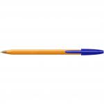 Bic Orange Ballpoint Pen 0.8mm Tip 0.30mm Line Blue (Pack 20) - 1199110111 68695BC