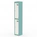 Dynamic Qube by Silverline Locker 2 Door 1800mm High Pastel Turquoise and Satin White - QS2305 68732DY