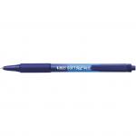 Bic SoftFeel Clic Retractable Ballpoint Pen 1mm Tip 0.32mm Line Blue (Pack 12) - 8373982 68737BC