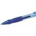 Bic Gel-ocity Grip Retractable Gel Rollerball Pen 0.7mm Tip 0.3mm Line Blue (Pack 12) - 829158 68772BC