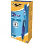 Bic Gel-ocity Grip Retractable Gel Rollerball Pen 0.7mm Tip 0.3mm Line Blue (Pack 12) - 829158 68772BC
