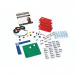 Bi-Office Magnetic Planning Kit For Use on Metal Surfaces and Magnetic Whiteboards KT1717 68860BS