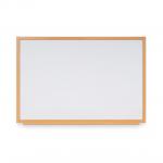 Bi-Office Earth-It Non Magnetic Melamine Whiteboard Oak Wood Frame 2400x1200mm - MB86002319 68923BS