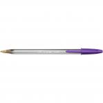 Bic Cristal Fun Ballpoint Pen 1.6mm Tip 0.42mm Line Purple (Pack 20) - 929055 68961BC