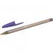 Bic Cristal Fun Ballpoint Pen 1.6mm Tip 0.42mm Line Purple (Pack 20) - 929055 68961BC