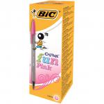 Bic Cristal Fun Ballpoint Pen 1.6mm Tip 0.42mm Line Pink (Pack 20) - 929056 68968BC