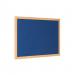 Bi-Office Earth-It Blue Felt Noticeboard Oak Wood Frame 600x900mm - FB0743233 68972BS