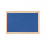 Bi-Office Earth-It Blue Felt Noticeboard Oak Wood Frame 600x900mm - FB0743233 68972BS