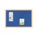 Bi-Office Earth-It Blue Felt Noticeboard Oak Wood Frame 1200x900mm - FB1443233 68979BS