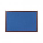 Bi-Office Earth-It Blue Felt Noticeboard Cherry Wood Frame 600x900mm - FB0743653 68986BS