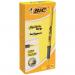 Bic Grip Highlighter Pen Chisel Tip 1.6-3.3mm Line Yellow (Pack 12) - 811935 68989BC