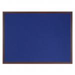 Bi-Office Earth-It Blue Felt Noticeboard Cherry Wood Frame 1200x900mm - FB1443653 68993BS