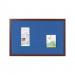 Bi-Office Earth-It Blue Felt Noticeboard Cherry Wood Frame 2400x1200mm - FB8643653 69007BS