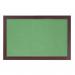 Bi-Office Earth-It Green Felt Noticeboard Cherry Wood Frame 600x900mm - FB0744653 69014BS