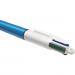 Bic 4 Colours Pro Ballpoint Pen 1mm Tip 0.32mm Line Black Barrel Black/Blue/Green/Red Ink (Pack 12) - 982869 69101BC