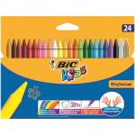 Bic Kids Plastidecor Hard Sharpenable Crayons Assorted Colours (Pack 24) - 8297721 69206BC