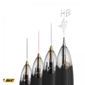 Bic 4 Colours Multifunction Ballpoint Pen and Pencil 1mm Tip 0.32mm
