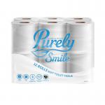 Purely Smile Toilet Roll 3Ply White (Pack 12) PS1125 69252TC