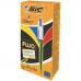 Bic 4 Colours Fluo Ballpoint Pen & Highlighter 1.0 Tip 0.32 Line & 1.6 Tip 0.42 Line Yellow/White Barrel Black/Blue/Red/Yellow Ink (Pack 12) - 933948 69255BC