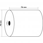 Exacompta Cash Register Roll 2 Ply 57gsm 76x70x12mm 25m White (Pack 10) - 40358E 69301EX