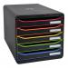 Exacompta Big Box+ 5 Drawer Set Open Black/Harlequin/Black - 309914D 69350EX