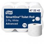 Tork SmartOne Toilet Roll T9 2 Ply White 1150 Sheets (Pack 6) - 472242 69537WM