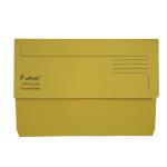 Exacompta Forever Document Wallet Manilla Foolscap Half Flap 290gsm Yellow (Pack 25) - 211/5003Z 69714EX
