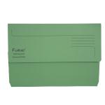 Exacompta Forever Document Wallet Manilla Foolscap Half Flap 290gsm Green (Pack 25) - 2115004Z 69721EX