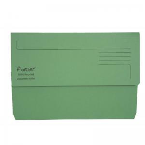 Exacompta Forever Document Wallet Manilla Foolscap Half Flap 300gsm