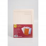 Guildhall Slipfile Manilla A4 Open 2 Sides 230gsm Assorted Colours (Pack 50) - 4600Z 69847EX