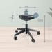 Leitz Ergo Sitting Stool with Wheels and Comfort Seat Black - 65780095 69943AC