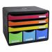 Exacompta Store Box Maxi 6 Drawer Set Open Black/Harlequin - 306798D 69945EX