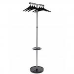 Alba Wave Coat Stand Silver Grey and Black - Supplied with 6 Hangers - PMWAVE2 70020AL