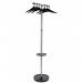 Alba Wave Coat Stand Silver Grey and Black - Supplied with 6 Hangers - PMWAVE2 70020AL