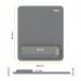 Fellowes Breyta Standard Recycled and Recyclable Antibacterial Mousepad Wrist Rest Grey - 100142556 70300FE