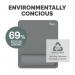 Fellowes Breyta Standard Recycled and Recyclable Antibacterial Mousepad Wrist Rest Grey - 100142556 70300FE