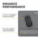 Fellowes Breyta Standard Recycled and Recyclable Antibacterial Mousepad Wrist Rest Grey - 100142556 70300FE