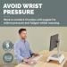 Fellowes Breyta XL Mousepad Recycled and Recyclable Antibacterial Wrist Rest Grey - 100142561 70321FE