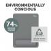 Fellowes Breyta XL Mousepad Recycled and Recyclable Antibacterial Wrist Rest Grey - 100142561 70321FE