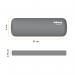 Fellowes Breyta Recyclable Antibacterial Palm Wrist Rest Grey - 100142566 70342FE