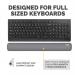 Fellowes Breyta Recyclable Antibacterial Keyboard Wrist Rest Grey - 100142576 70384FE