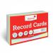 In the photo, there are 100 index cards displayed, each measuring 152x102mm in size. These cards are ruled and come in assorted colors. They are organized in a neat stack and have the words ValueX and Record Cards printed on them. The cards appear to be sturdy and of high quality.